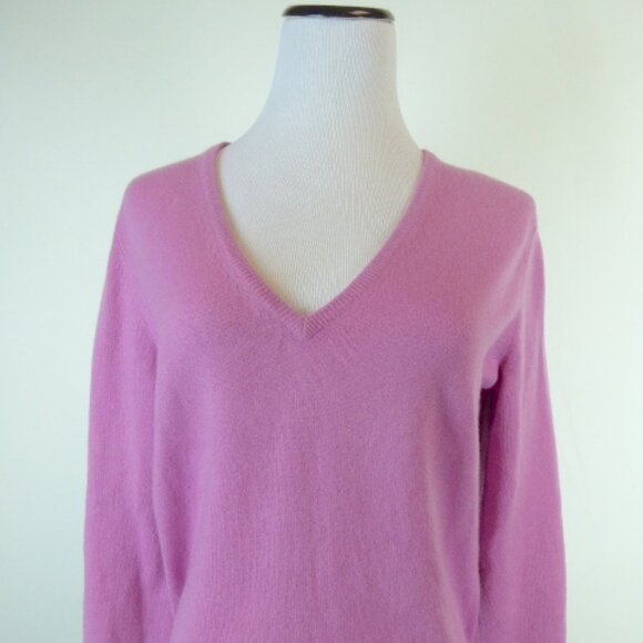 PRADA ITALY PINK CASHMERE SWEATER TOP I40 M - Picture 1 of 4